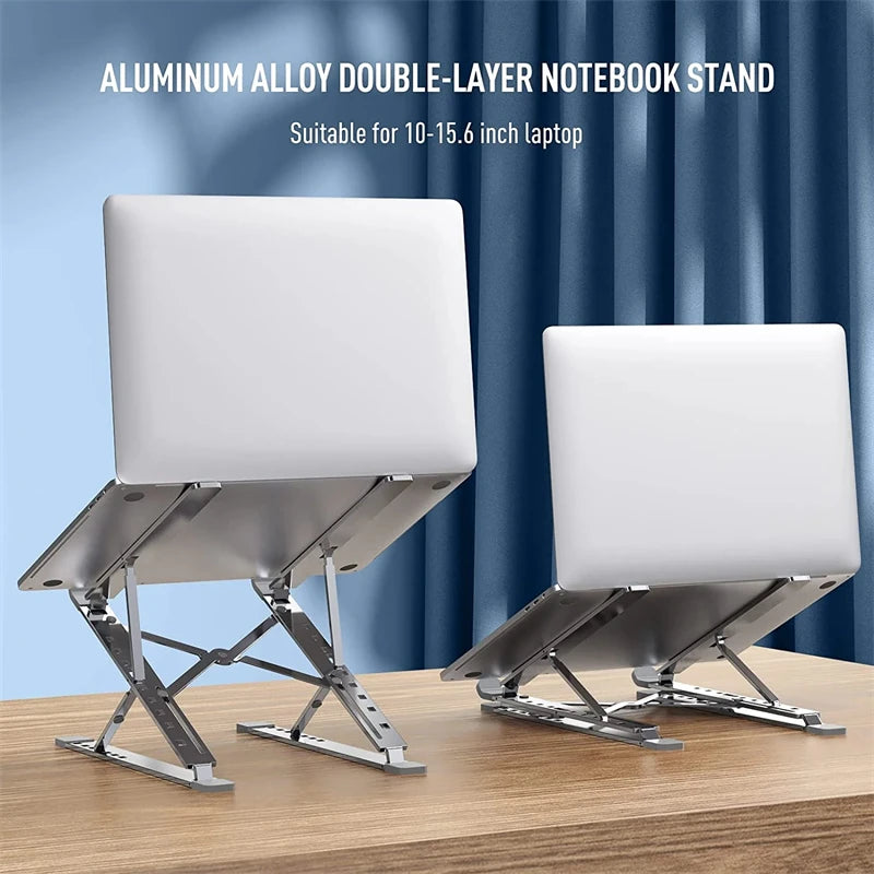 N8 Laptop Stand Adjustable Aluminum Desktop Cooling Pad for Macbook Notebook Bracket Support Foldable Portable Laptop Holder