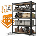 Heavy Duty Metal Garage Shelving Rack 2000lbs 4/5/6-Tier Steel Shelf 60"/72"/84"