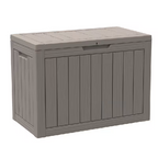 75 Gallon Heavy-Duty Outdoor Deck Box – Waterproof Patio Storage Box with Hinged Lid, Lockable & Easy Assembly