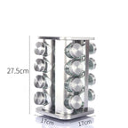 Kitchen articles rotating seasoning rack domestic rotating seasoning tank stainless iron spices seasoning box set