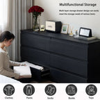 6 Drawer Dresser With Spacious Countertop And Concealed Handles