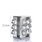 Kitchen articles rotating seasoning rack domestic rotating seasoning tank stainless iron spices seasoning box set