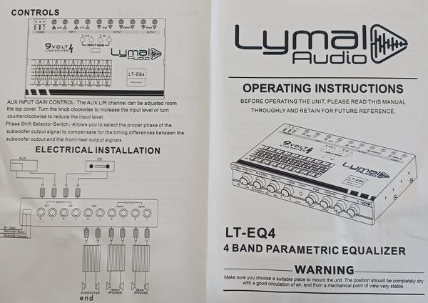 LT-EQ4 4 Band 9 Volt Car Audio Graphic Equalizer