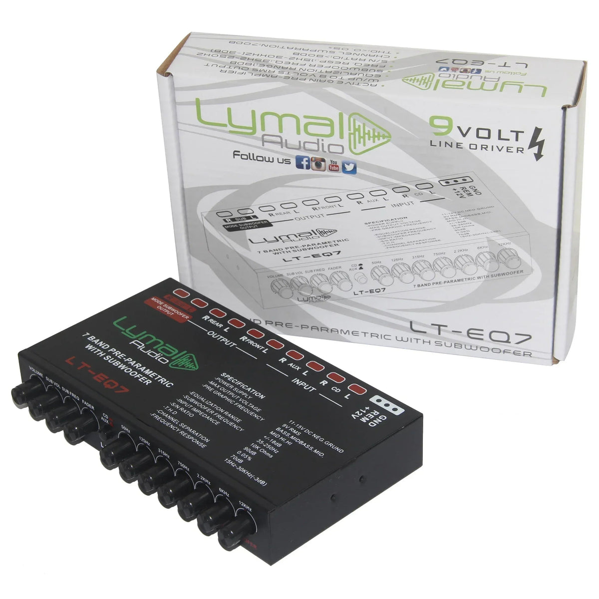 LT-EQ7 7 Band 9 Volt Car Audio Graphic Equalizer