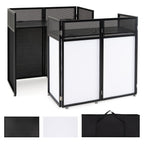 Portable DJ Booth with Adjustable Feet and Detachable Tabletop