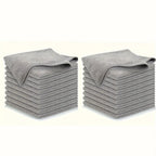 5/10/20pcs Kitchen Towel, Ultra-fine Fiber Light Gray Cleaning Cloth Set, Absorbent, Soft And Stain-removing Cloth
