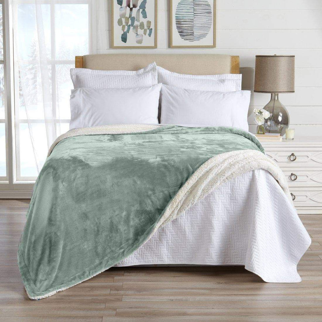 Velvet Plush Sherpa Luxury Bed Blanket - Kinsley Collection