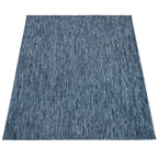 Solid Outdoor Rug for Patio or Balcony weatherproof in Mottled Blue