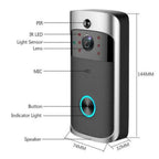 WiFi Wireless Video Doorbell Two-Way Talk Smart PIR Door Bell Security Camera HD